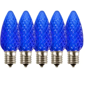 C9 Blue LED Christmas Light Bulbs E17 Bases (SMD)