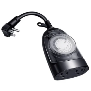 Mechanical Outdoor Plug-in Christmas Light Timer