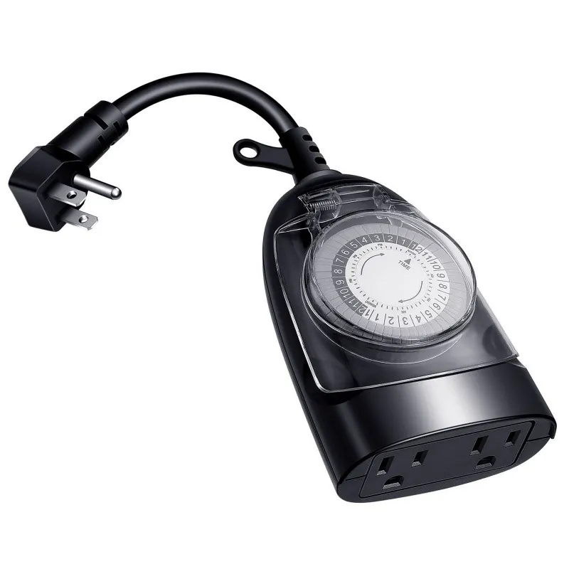 Mechanical Outdoor Plug-in Christmas Light Timer