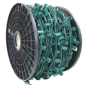 Green Wire Christmas Stringers & Spools